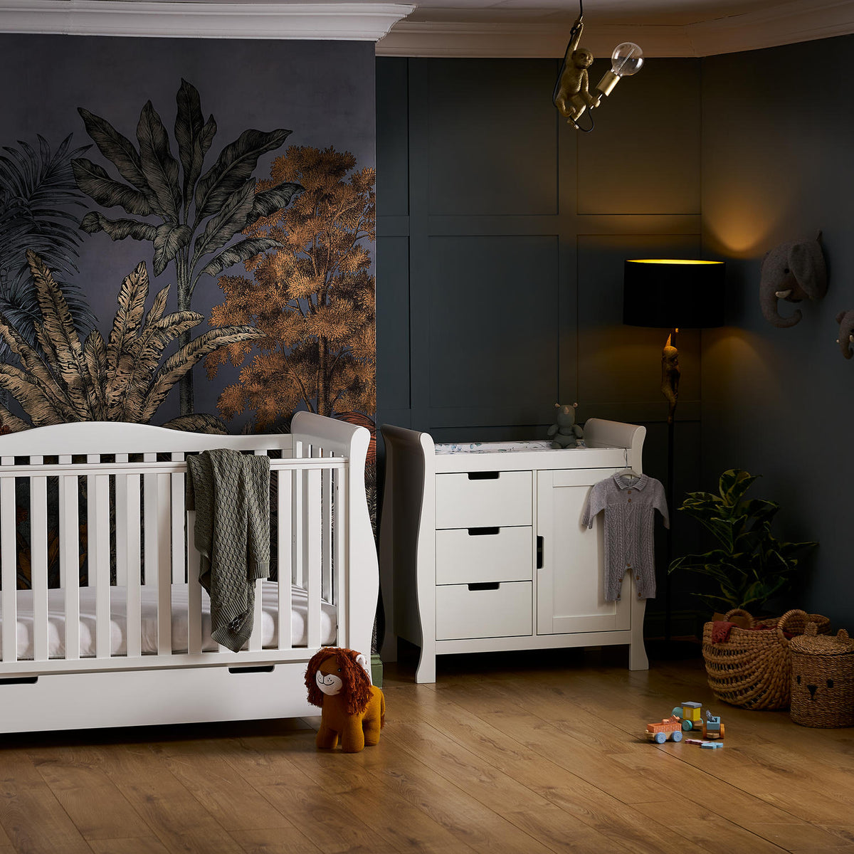 Obaby Stamford Luxe Sleigh 2 Piece Nursery Room Furniture Set – My ...