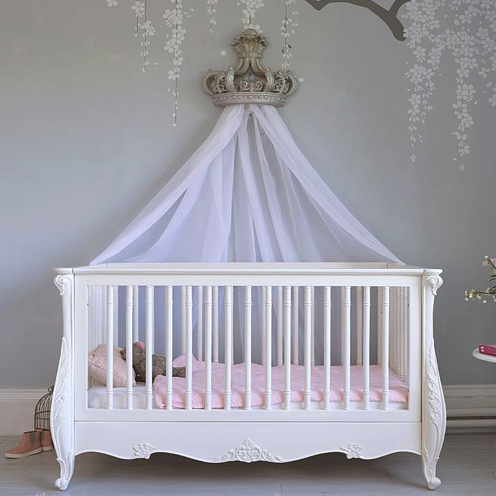 Phillipe Luxury Solid Mahogany Nursery Room Designer Cot Bed