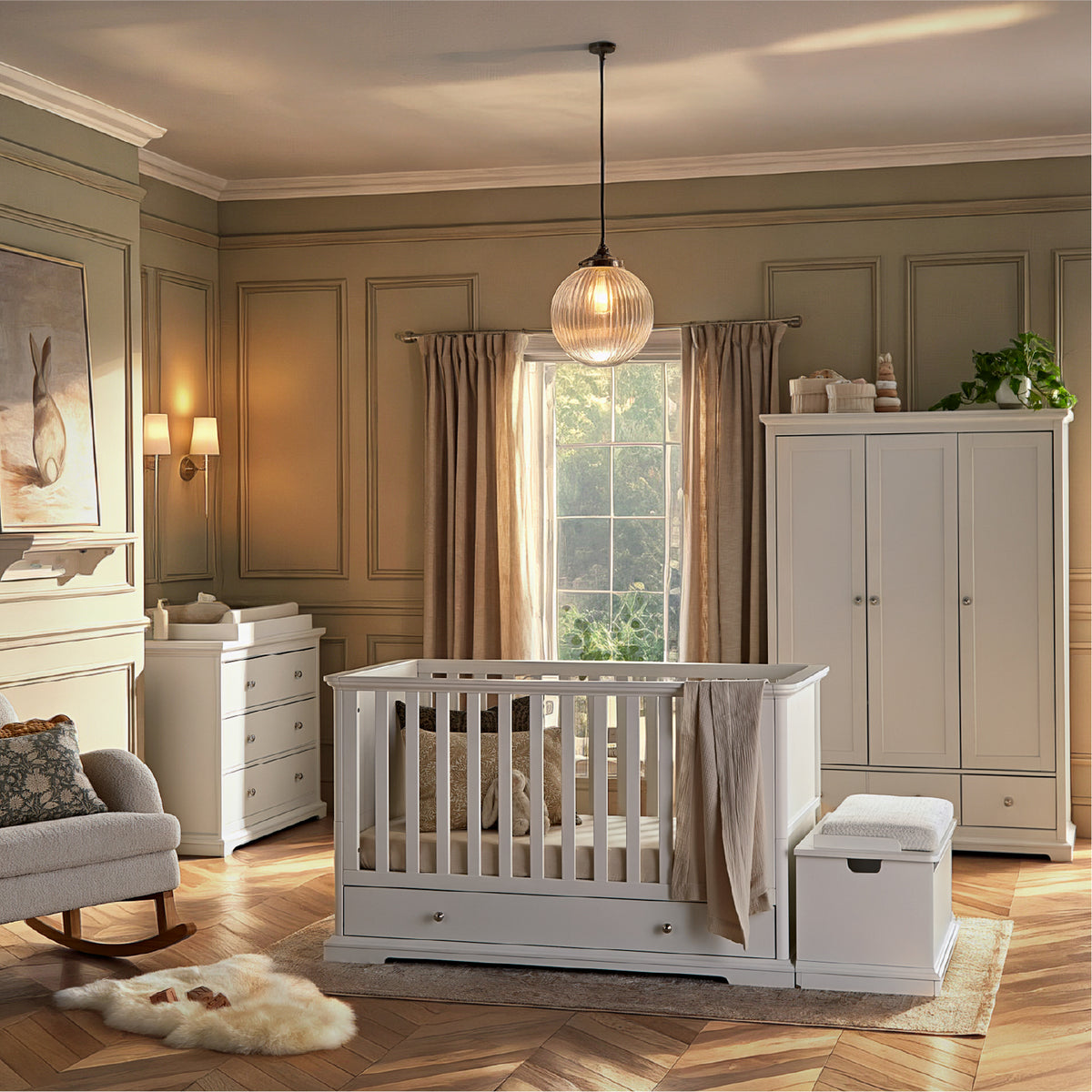 CuddleCo Beaumont White 3 Piece Nursery Room Furniture Set – My First ...
