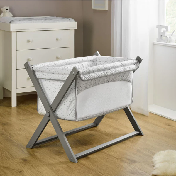 Clair de Lune Stars Stripes Folding Breathable Crib My First