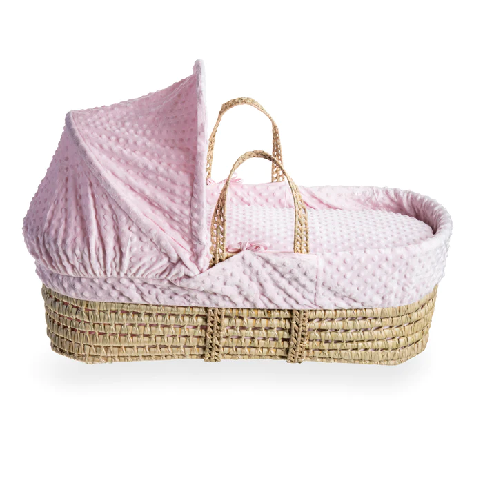 Clair de Lune Dimple Palm Moses Basket – My First Nursery