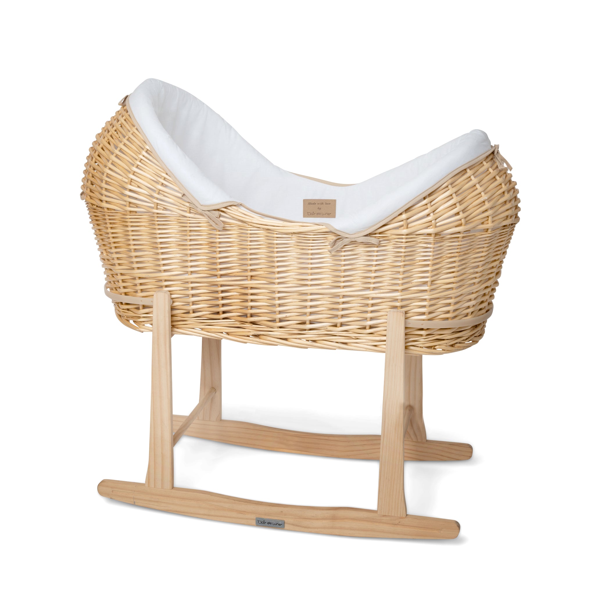 Clair de Lune Organic Natural Noah Pod Moses Basket My First Nursery