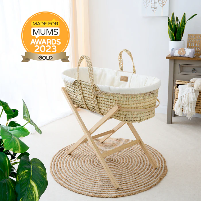 Clair de Lune Organic Palm Moses Basket My First Nursery
