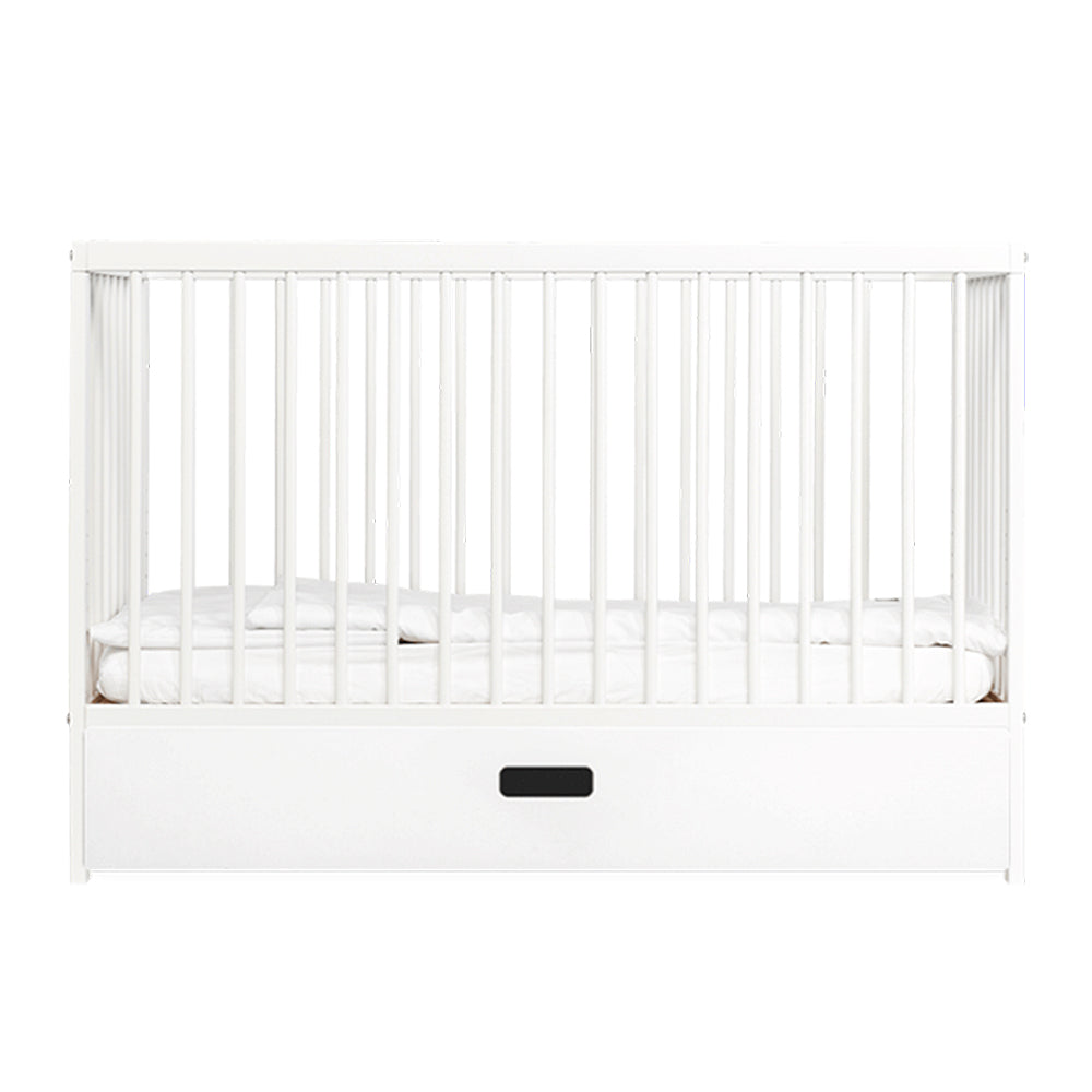 Mokee Mini Cot Bed Under Drawer Storage 120x60 cm – My First Nursery